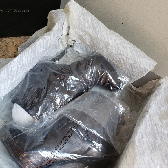 Brian Atwood Black Fragola Ankle Boots - Picture 8 of 12